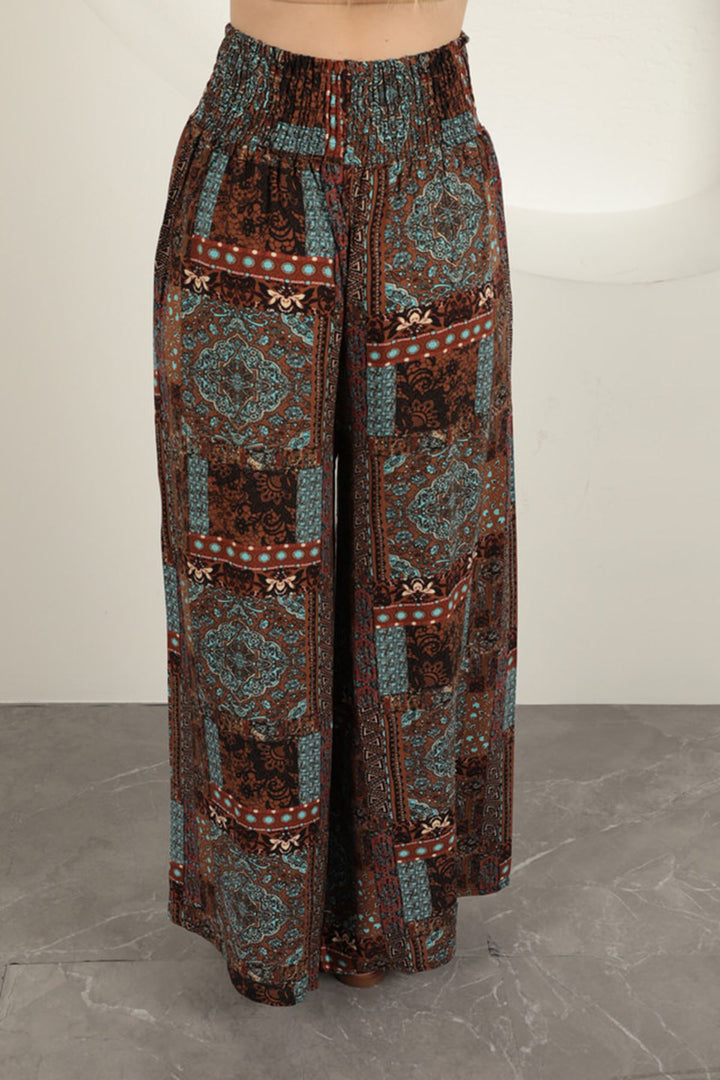 Patchwork Wide-Leg Pants - 9Teen Boutique