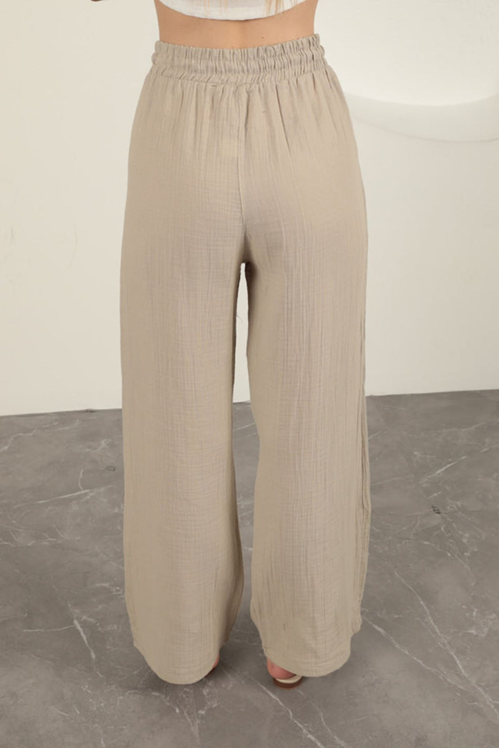 High-Waisted Drawstring Pants. - 9Teen Boutique