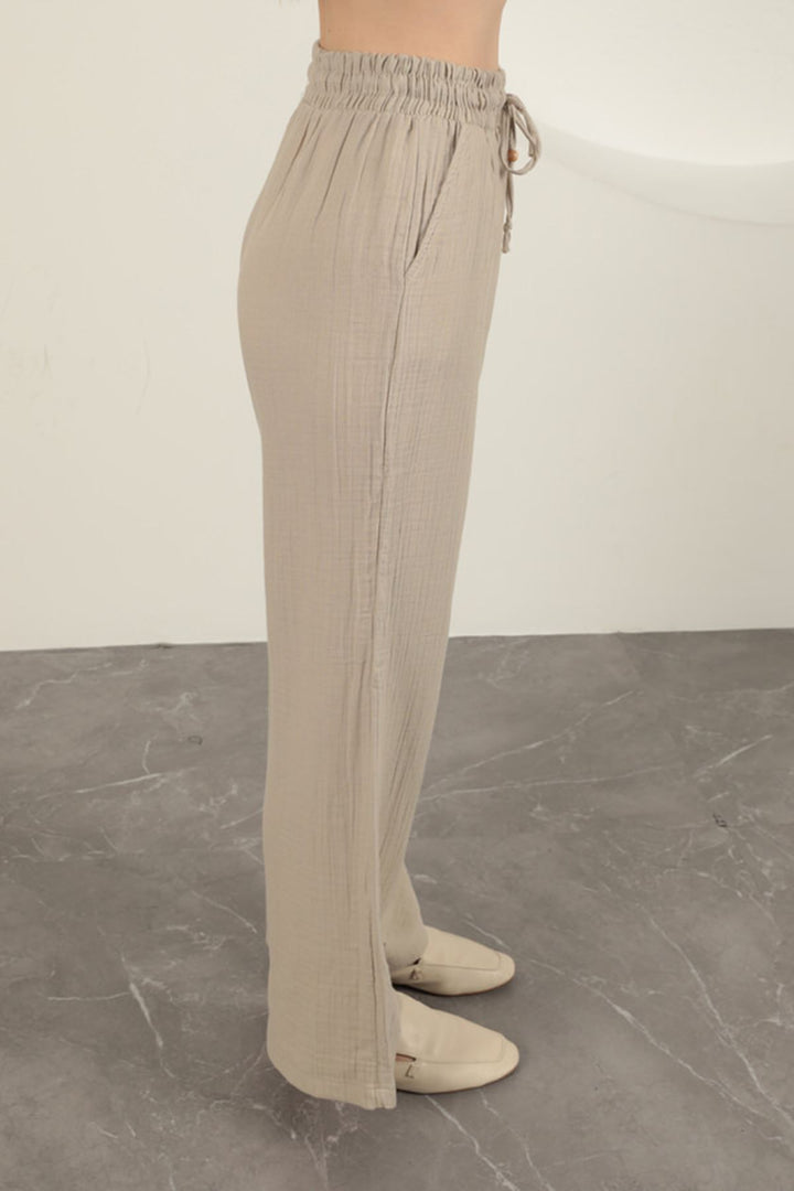 High-Waisted Drawstring Pants. - 9Teen Boutique