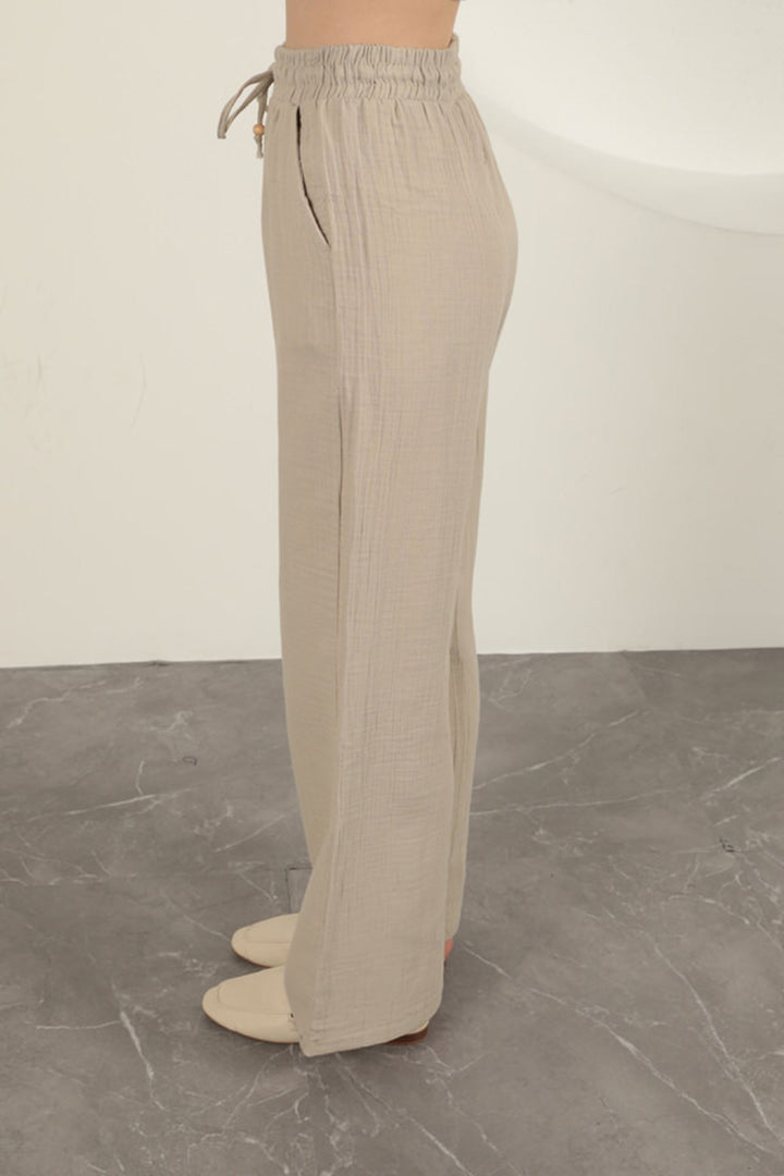 High-Waisted Drawstring Pants. - 9Teen Boutique