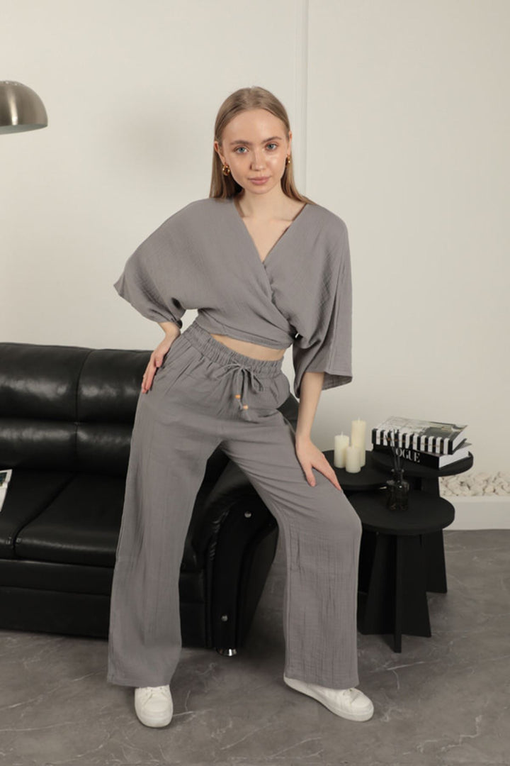 High-Waisted Drawstring Pants. - 9Teen Boutique