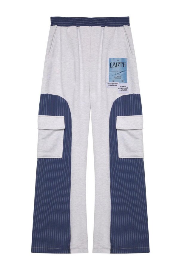 Contrast Wide Leg Sweatpants