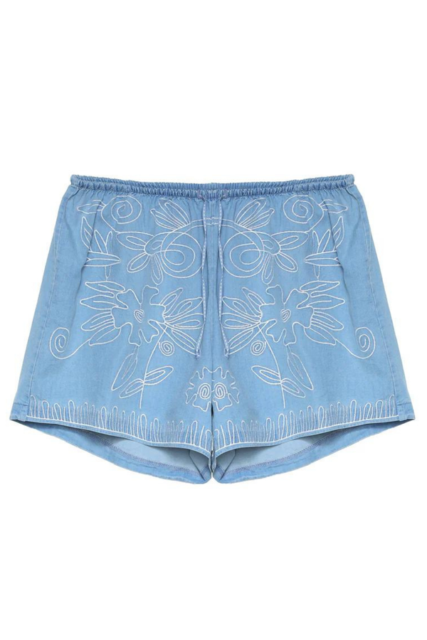 Embroidery Relaxed Shorts