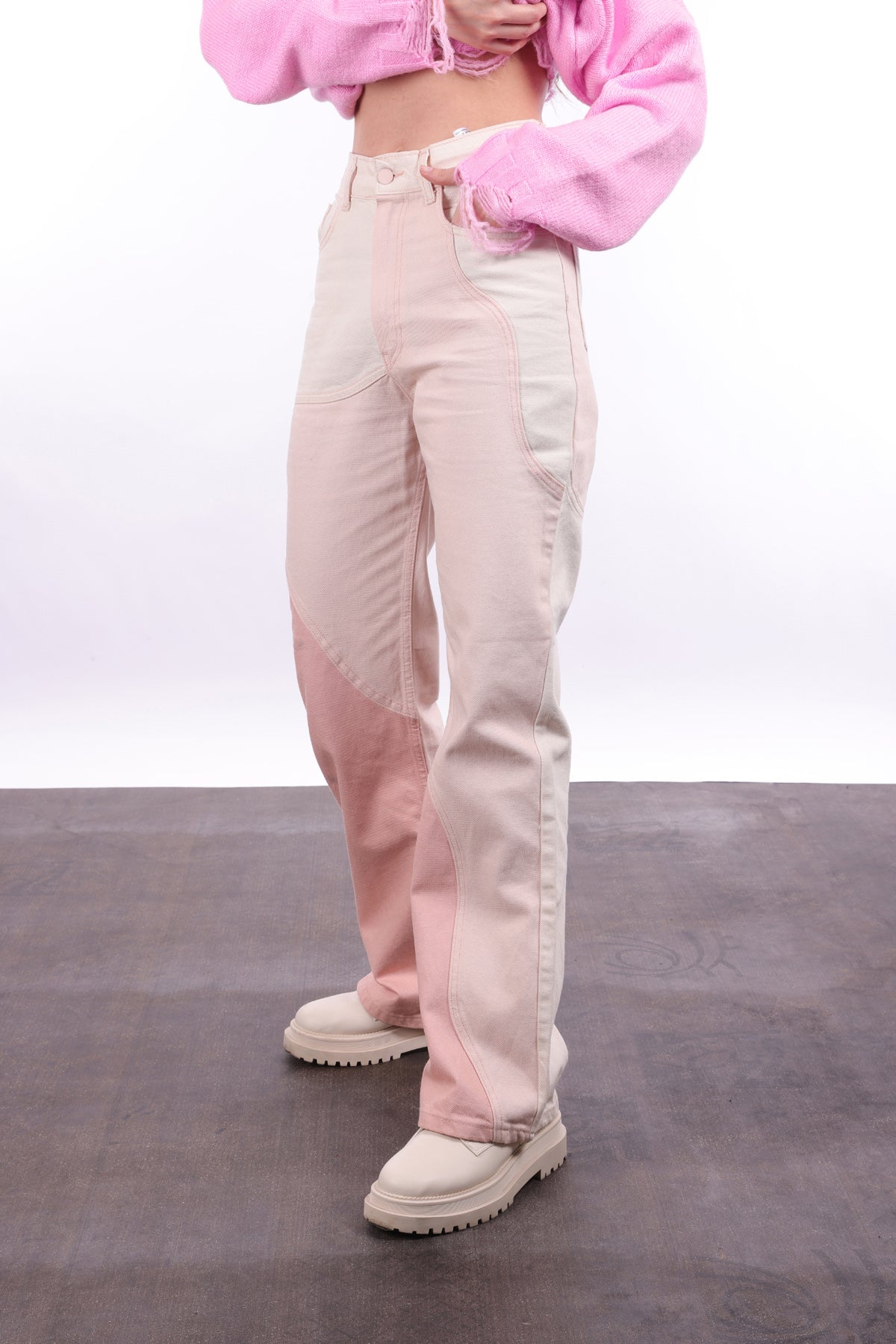 Pink two-tone 2024 pants