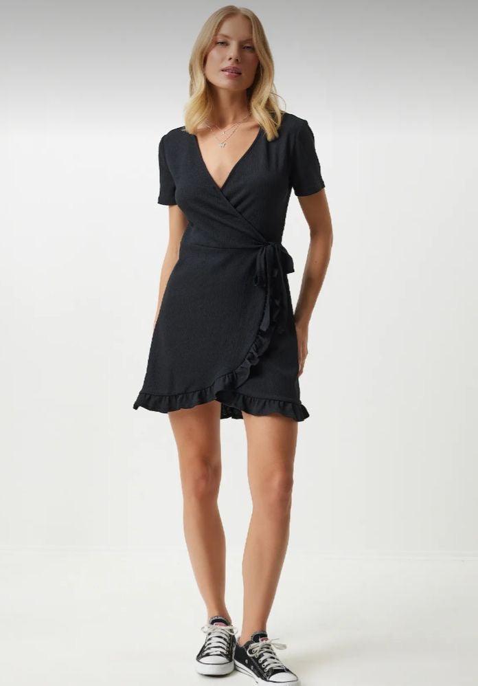 Black Wrap Dress - 9Teen Boutique