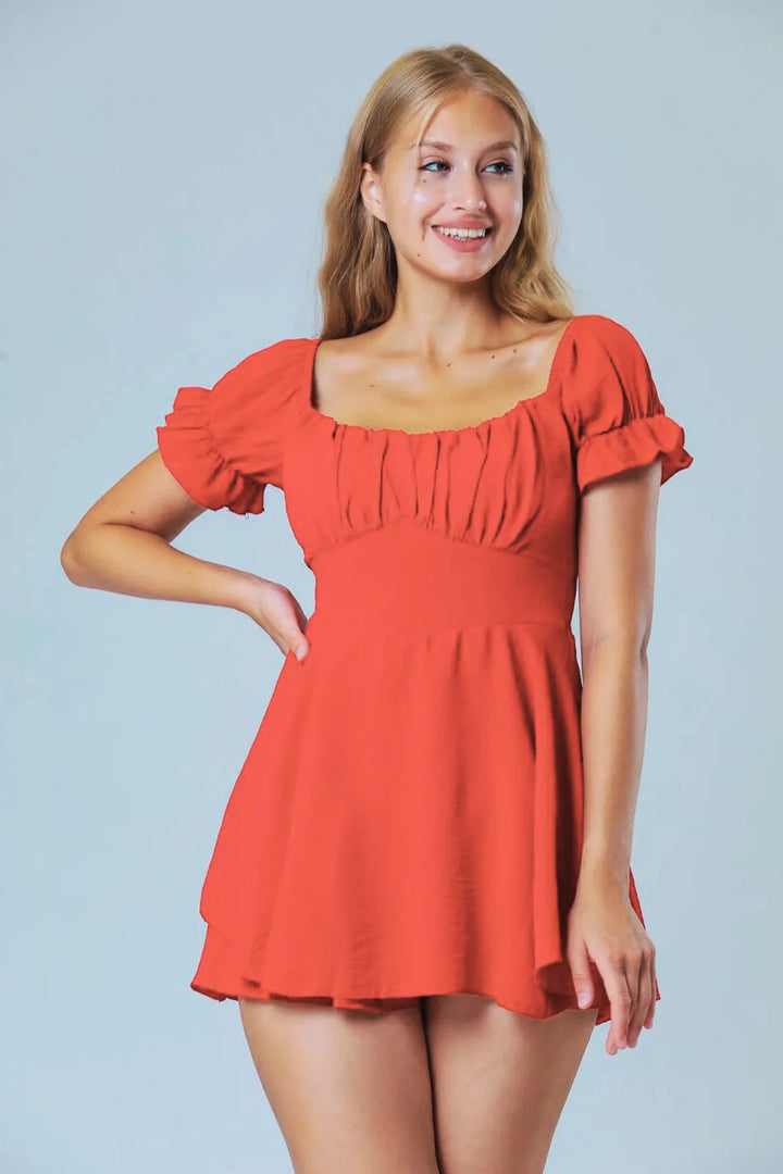 Square Neck Mini Dress - 9Teen Boutique