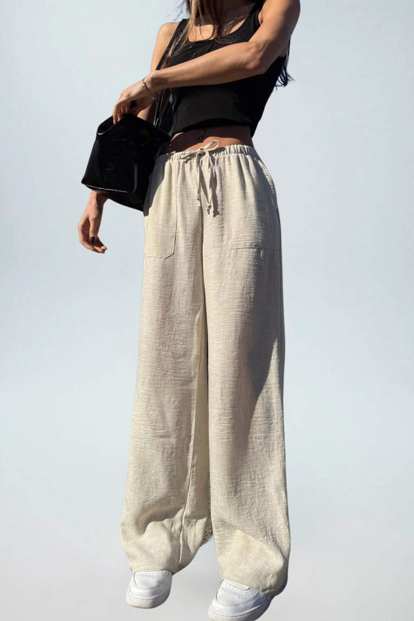 Drawstring Linen Pants - 9Teen Boutique