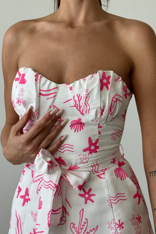 Strapless Beach Romper