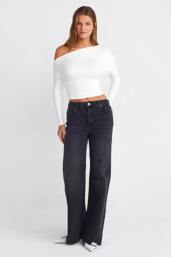 Asymmetric Collar Top