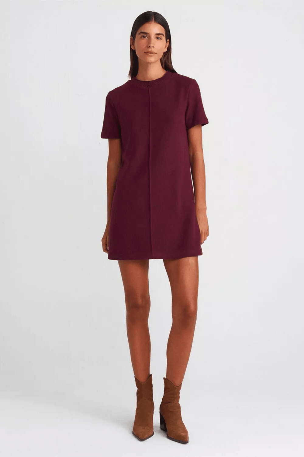 a line mini dress with short sleeves SHILOH SHORT SLEEVE WOVEN A-LINE MINI DRESS  MilaGrace Boutique