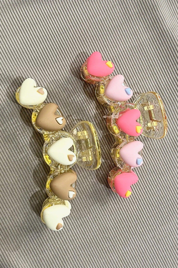 Heart Decor Hair Clips - 9Teen Boutique