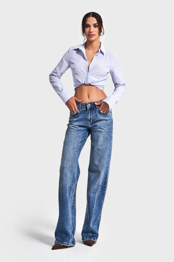 Low Waist Straight Leg Jeans