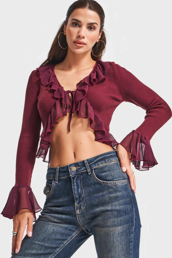 All Ruffled Tie Top