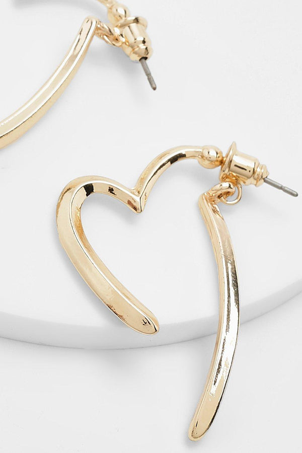 Gold Heart Earrings