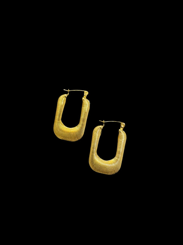 Square Ribbed Earrings