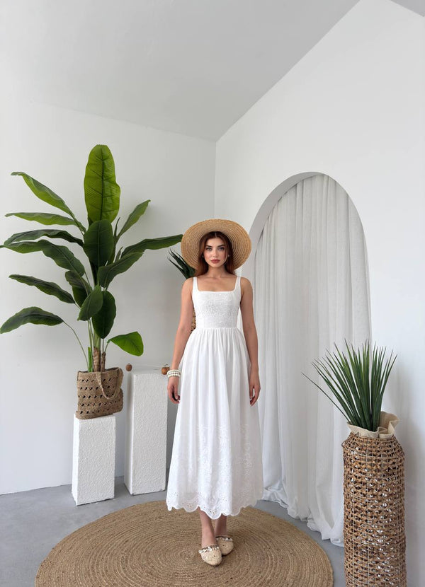 White Tank Long Dress
