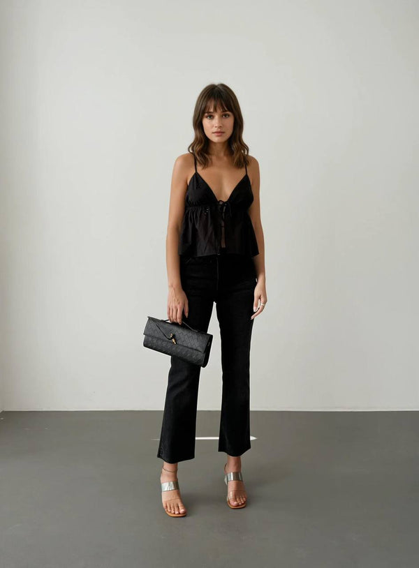 Sunlace Front-Tie Blouse