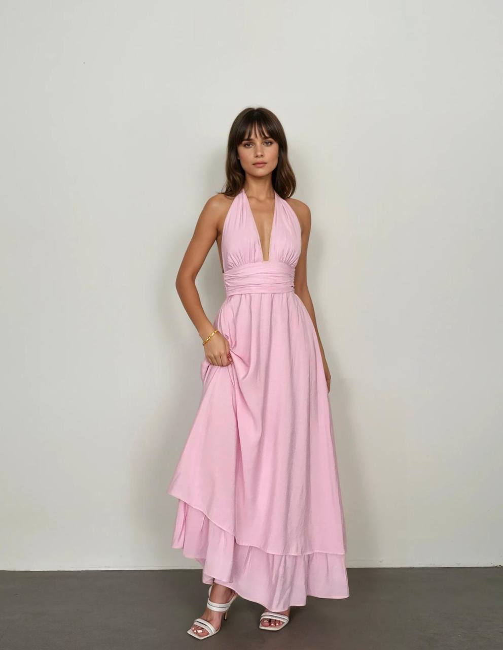 Halter Neck Maxi Dress  9Teen Boutique