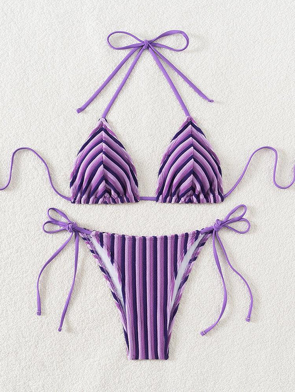 Striped Colorful Bikini Bottom - 9Teen Boutique