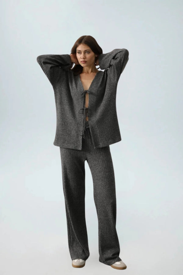 Ribbed Wide Leg Pants