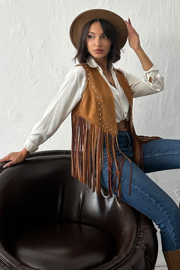 Rodeo Muse Suede Studded Vest