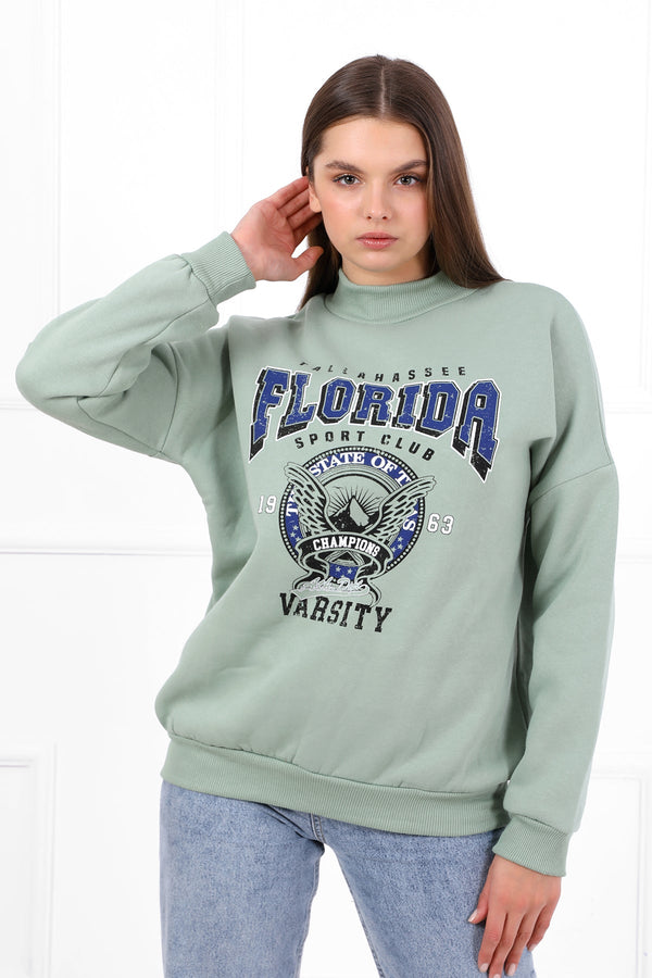 FL Mint Half Turtle Neck Sweatshirt